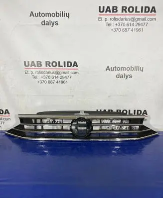 Volkswagen PASSAT B8 Front bumper upper radiator grill 3G0853651DJ 3G0853651DE 3G0853651DG