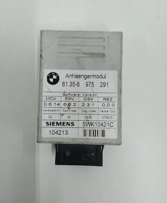 BMW 5 E60 E61 Tow bar trailer control unit/module 6975291 61356975291 104213