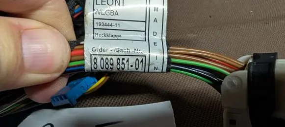 BMW 3 F30 F35 F31 Tailgate/trunk wiring harness 193444-11 8089851 19344411