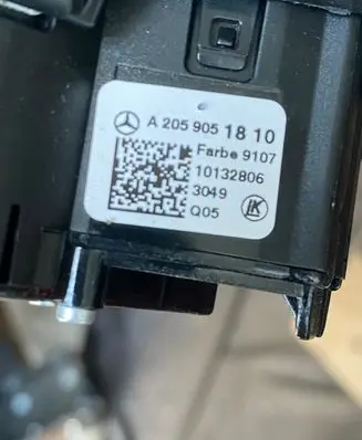 Mercedes-Benz C W205 Light switch A2059051810 10132806