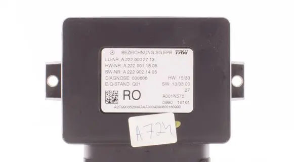 Mercedes-Benz S W222 Hand brake control module A2229002713 A2229011805 A2229021405