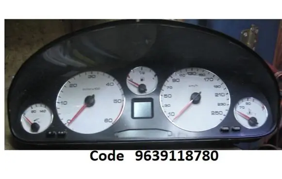 Peugeot 607 Speedometer (instrument cluster) 9639118780