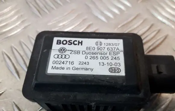 Audi A6 S6 C5 4B ESP acceleration yaw rate sensor 8E0907637A 0265005245