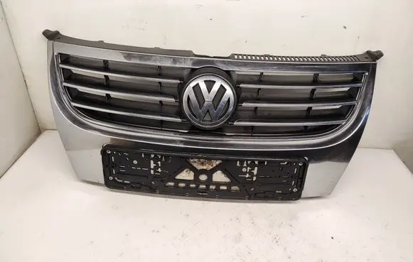 Volkswagen Touran I Front bumper upper radiator grill 1T0853651G