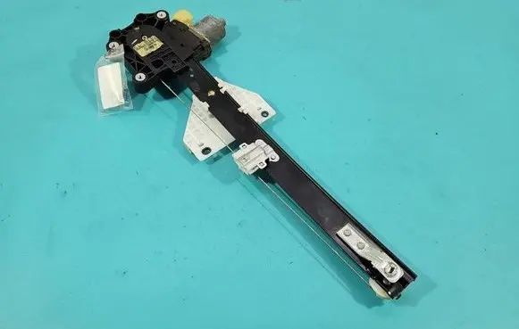 Rear door window regulator with motor