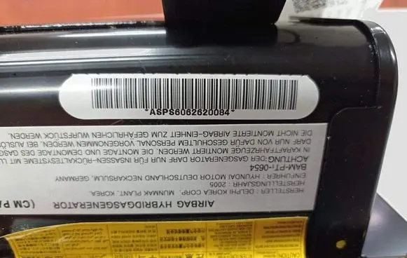 Hyundai Santa Fe Passenger airbag ASPS6062620084