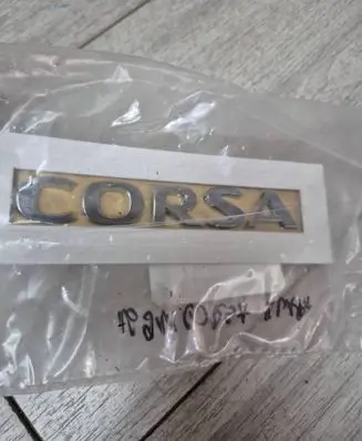 Opel Corsa F Rear door emblem/model letters 93188809