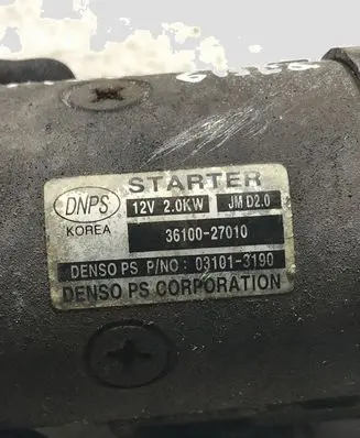 Hyundai Tucson JM Starter motor 3610027010 031013190