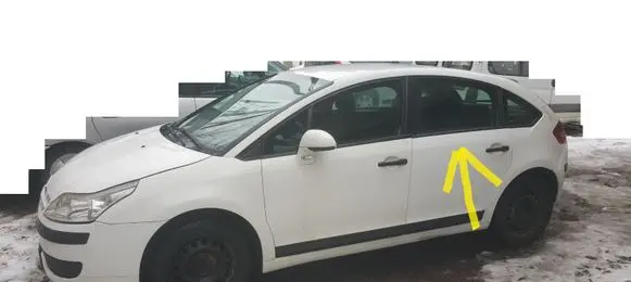 Citroen C4 I Rear door window glass AS2