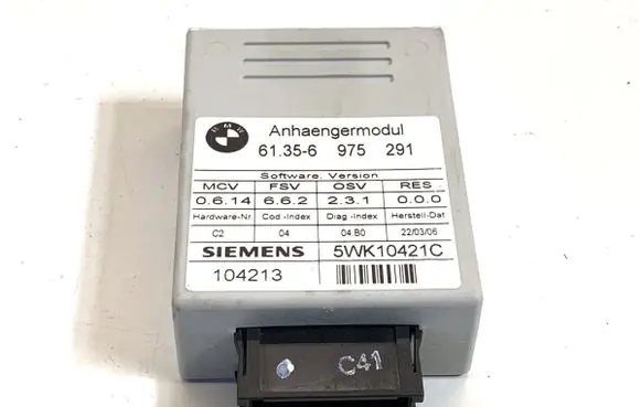 BMW 3 E90 E91 Tow bar trailer control unit/module 6975291