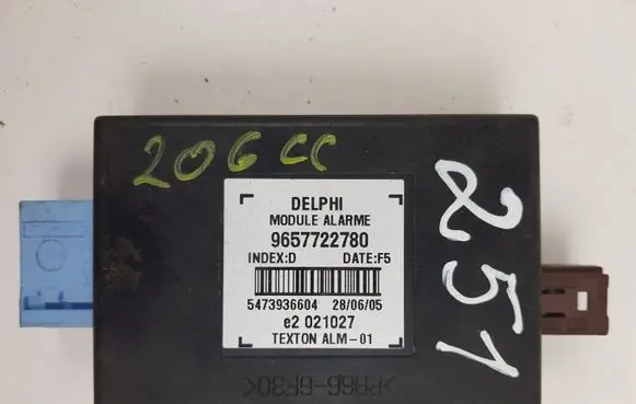 Peugeot 307 Alarm relay 9657722780 E2021027