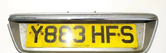 Trunk door license plate light bar