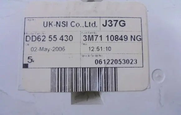 Mazda 2 Speedometer (instrument cluster) 3M7110849NG