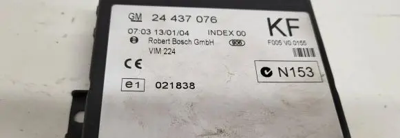 Opel Zafira A Comfort/convenience module 24437076 F005V00155