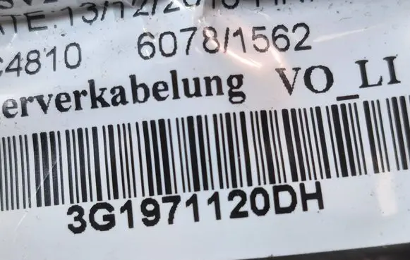 Volkswagen PASSAT B8 Front door wiring loom 3G1971120DH