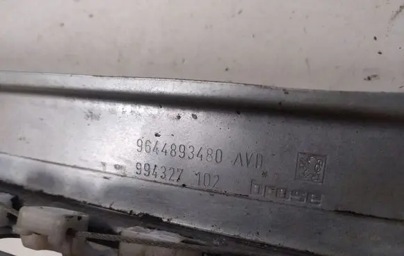 Peugeot 407 Front window lifting mechanism without motor 9644893480