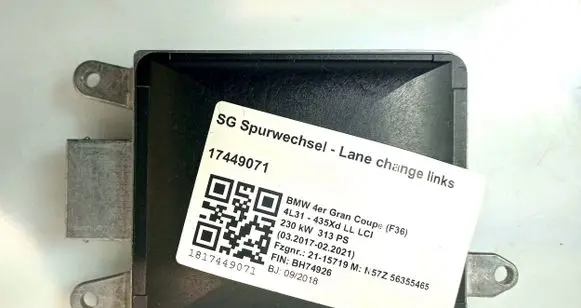 BMW 4 F36 Gran coupe Blind spot module 6884287 66326884287