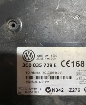 Volkswagen PASSAT B6 Phone control unit/module 3C0035729E 052759093761194 00103D686D13