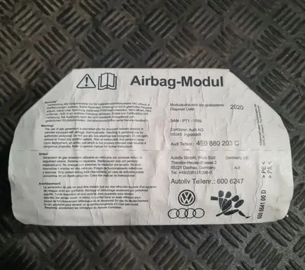 Audi A8 S8 D3 4E Passenger airbag 4E0880203C