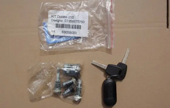 Fiat Ducato Engine ECU kit and lock set 07356675750 6305B000