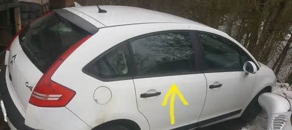Citroen C4 I Rear door window glass AS2