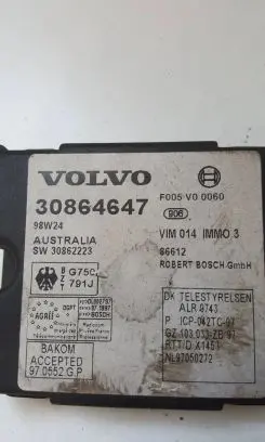 Volvo S40, V40 Immobilizer control unit/module 30864647 F005V00060