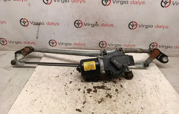 Front wiper linkage and motor