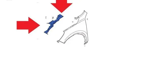 Ford Kuga III Fender mounting bracket 2456777 LX6BS16D231AC