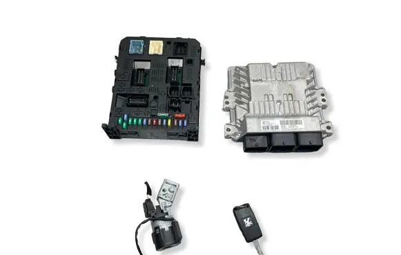 Peugeot 3008 I Engine ECU kit and lock set S180075002 9676761080 9666571380