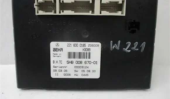 Mercedes-Benz S W221 Air conditioner control unit module 