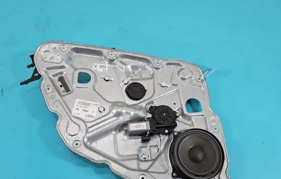 Rear door window regulator with motor