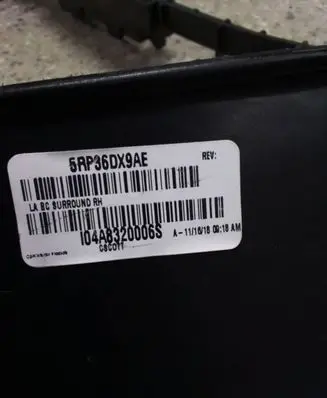 Dodge Challenger (B) pillar trim (top) 5RP36DX9AE