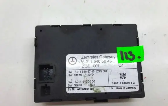 Mercedes-Benz E W211 Gateway control module A2115405745 A2114420000 A2115405645