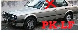 BMW 3 E30 Front door window glass four-door 51321962407
