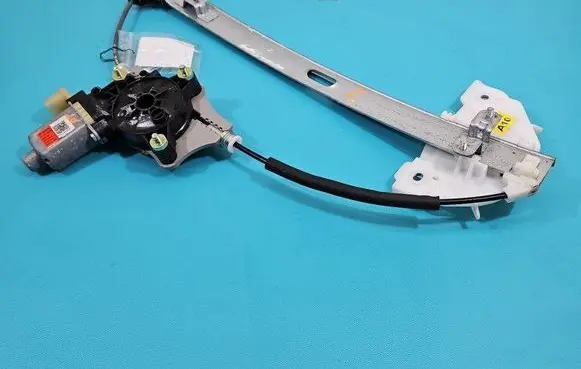 Rear door window regulator with motor