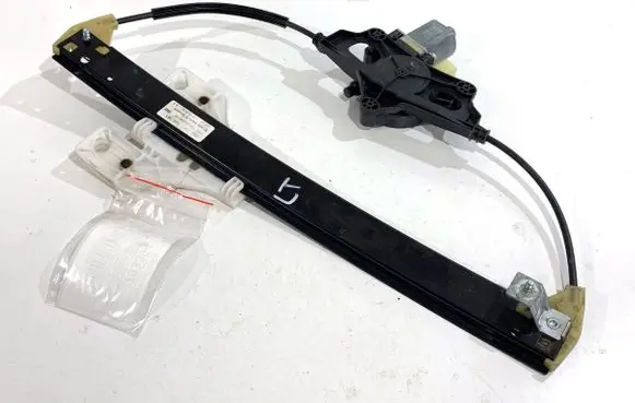 Rear door window regulator with motor