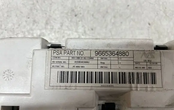 Citroen C5 Speedometer (instrument cluster) 9665364880 20410640398062