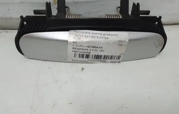Rear door exterior handle