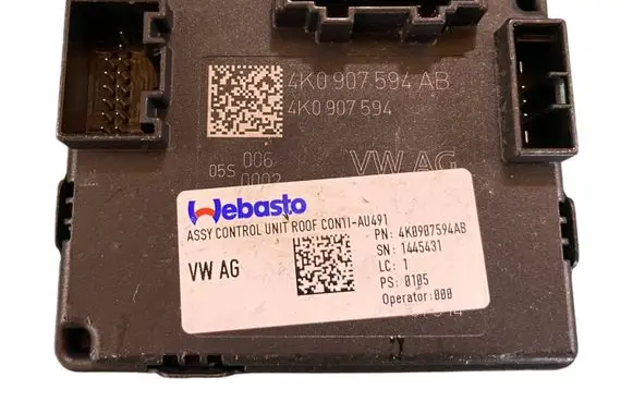 Audi A6 S6 C8 4K Central body control module 4K0907594AB