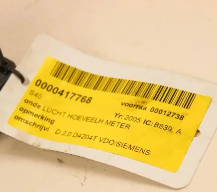 Volvo S80 Mass air flow meter 9645948980
