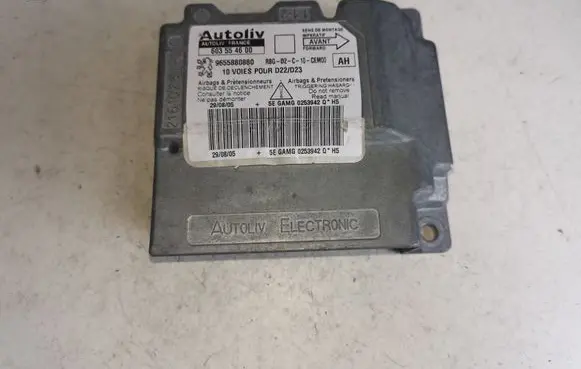 Peugeot 407 Airbag control unit/module 9655880880