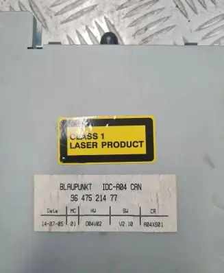 Peugeot 307 CD/DVD changer 9647521477