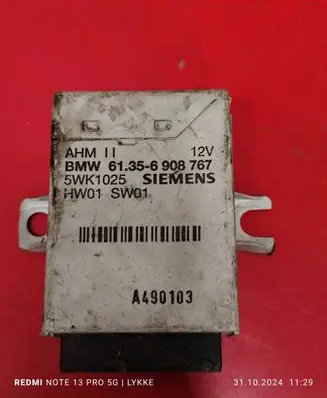 BMW 5 E39 Tow bar trailer control unit/module 6908767 61356908767 A490103
