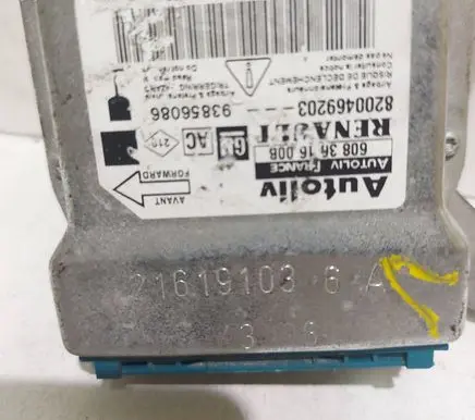 Renault Trafic II (X83) Airbag control unit/module 8200469203 93856086 608301600B