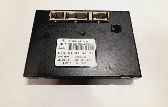 Mercedes-Benz S W221 Air conditioner control unit module 