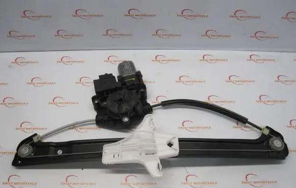 Rear door window regulator with motor