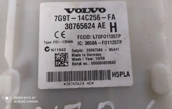 Volvo V70 Comfort/convenience module 7G9T14C256FA 30765624AE