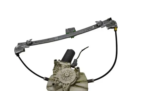 Rear door window regulator with motor