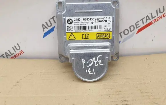 BMW 3 F30 F35 F31 Airbag control unit/module 6963435 34526863435 0265020510