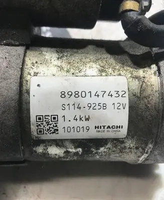Opel Astra J Starter motor S114925B 101019 8980147432